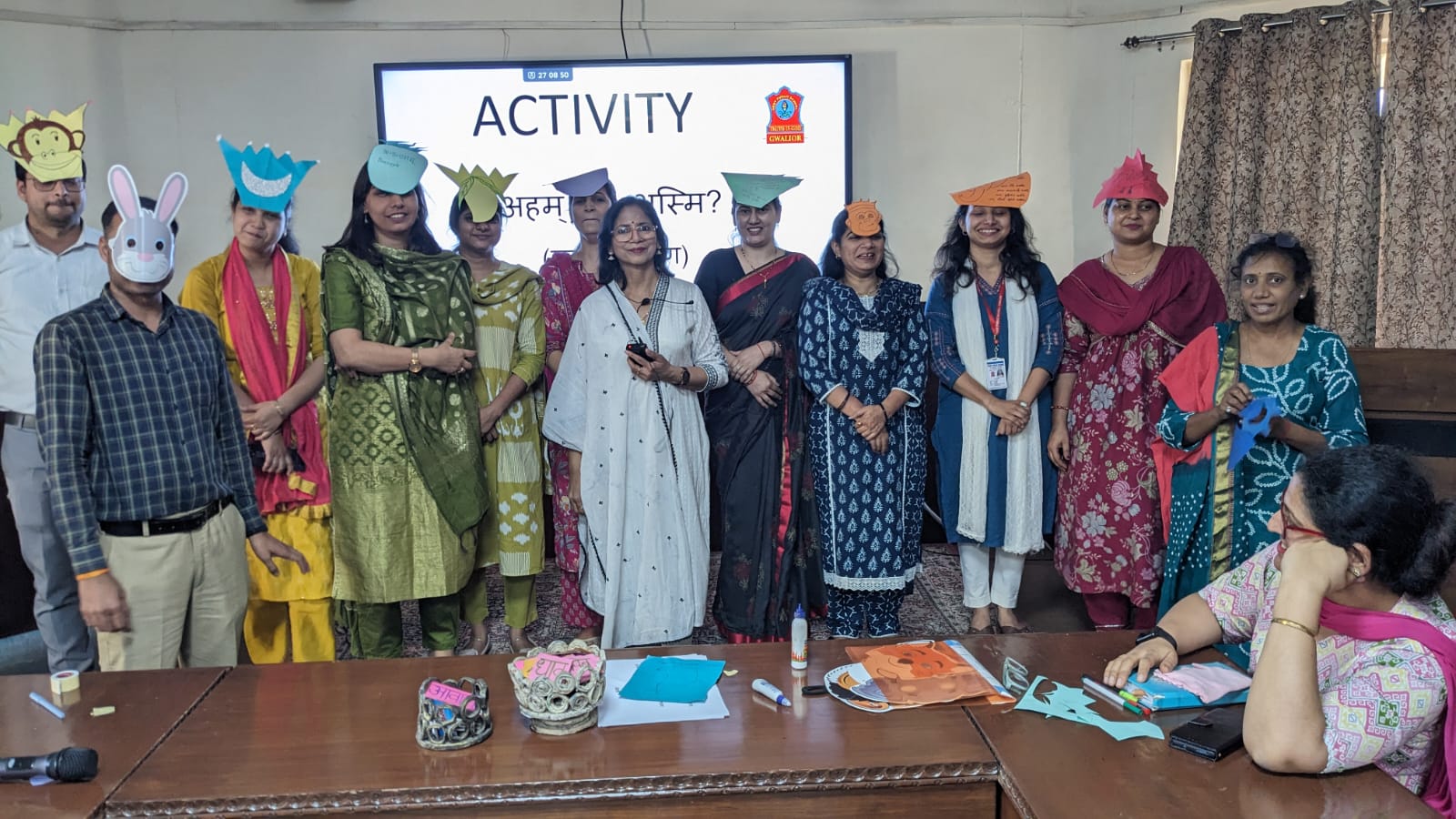 Group photo from the Sanskrit activity session